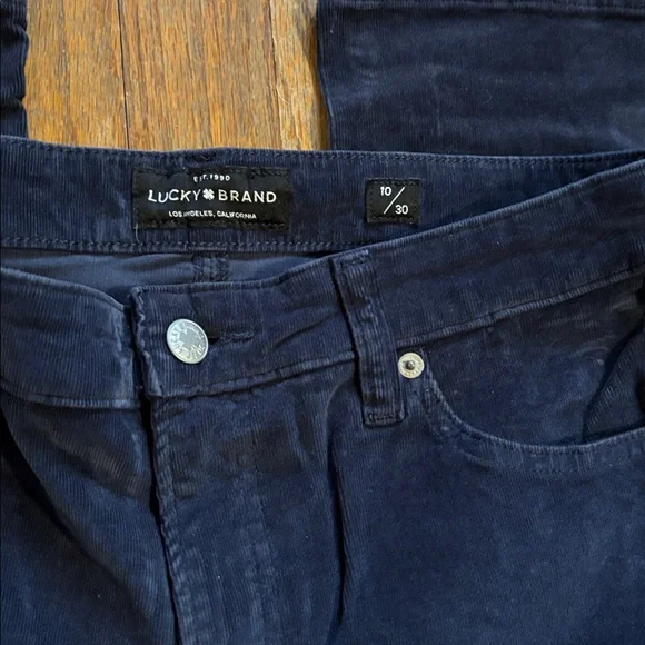 Lucky Brand Navy Corduroy Pants size 10/30 - Picture 2 of 4